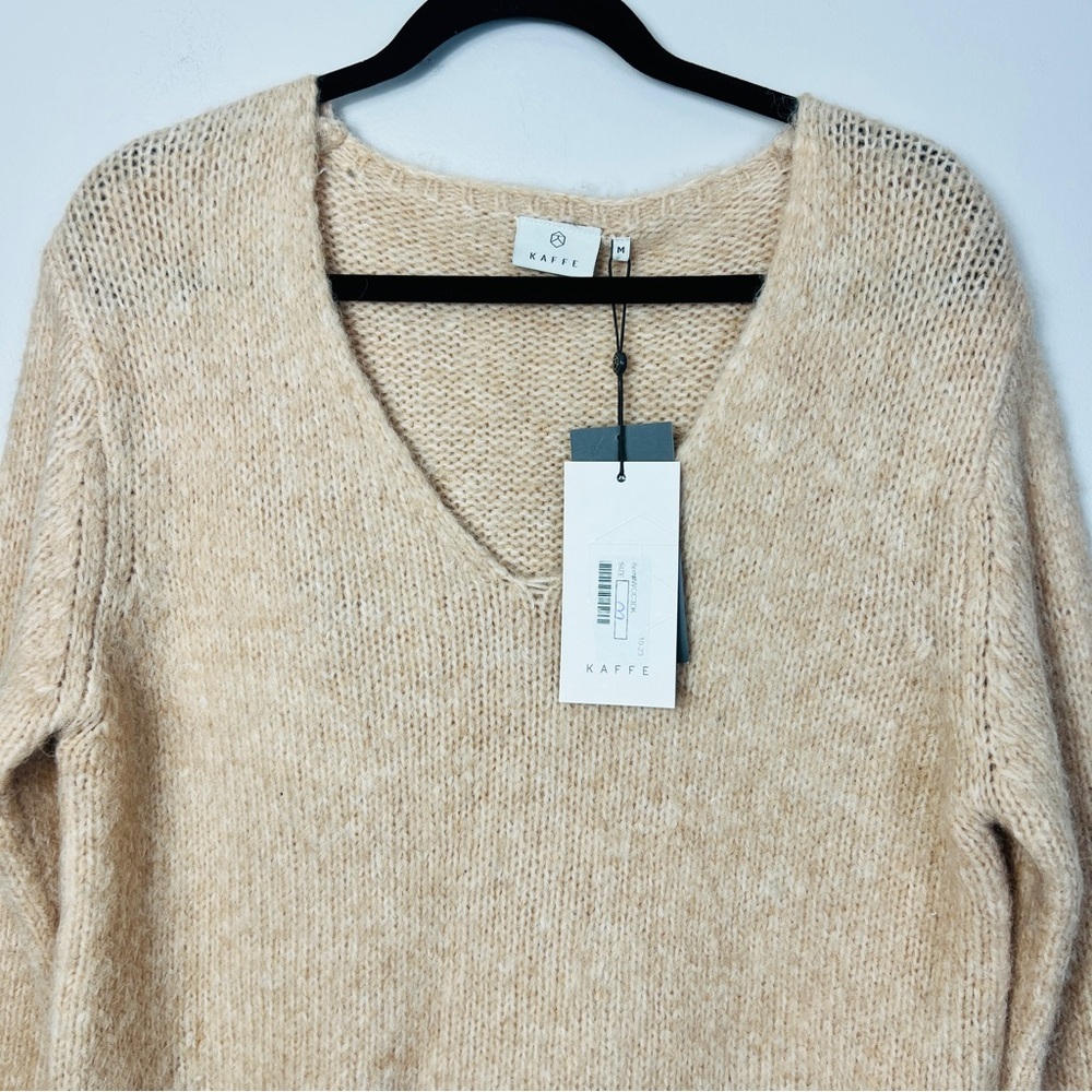 Kaffe KAalioma Smoke Gray Pullover sweater Wool Blend women size M - Picture 9 of 15